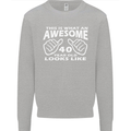 40th Birthday 40 Year Old This Is What Mens Sweatshirt Jumper Sports Grey