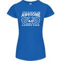 40th Birthday 40 Year Old This Is What Womens Petite Cut T-Shirt Royal Blue
