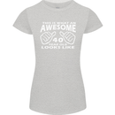 40th Birthday 40 Year Old This Is What Womens Petite Cut T-Shirt Sports Grey