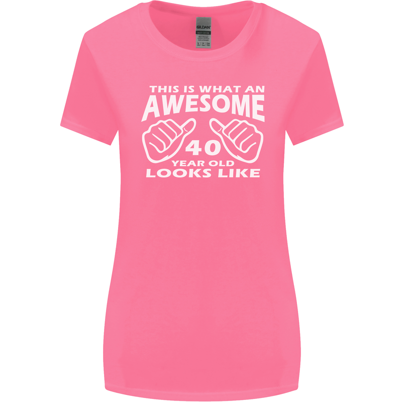 40th Birthday 40 Year Old This Is What Womens Wider Cut T-Shirt Azalea