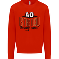 40th Birthday 40 is the New 21 Funny Kids Sweatshirt Jumper Bright Red
