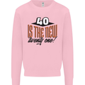 40th Birthday 40 is the New 21 Funny Kids Sweatshirt Jumper Light Pink