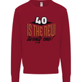 40th Birthday 40 is the New 21 Funny Kids Sweatshirt Jumper Red