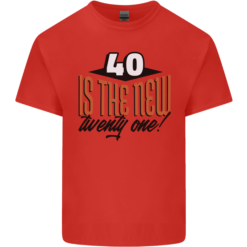 40th Birthday 40 is the New 21 Funny Kids T-Shirt Childrens Red