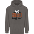 40th Birthday 40 is the New 21 Funny Mens 80% Cotton Hoodie Charcoal