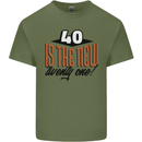 40th Birthday 40 is the New 21 Funny Mens Cotton T-Shirt Tee Top Military Green