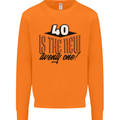 40th Birthday 40 is the New 21 Funny Mens Sweatshirt Jumper Orange