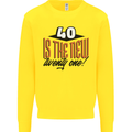 40th Birthday 40 is the New 21 Funny Mens Sweatshirt Jumper Yellow