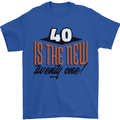 40th Birthday 40 is the New 21 Funny Mens T-Shirt 100% Cotton Royal Blue