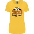 40th Birthday 40 is the New 21 Funny Womens Wider Cut T-Shirt Yellow