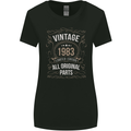 40th Birthday Limited Edition 1983 Womens Wider Cut T-Shirt Black