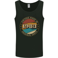 40th Birthday  Vintage Made In 1983 Mens Vest Tank Top Black