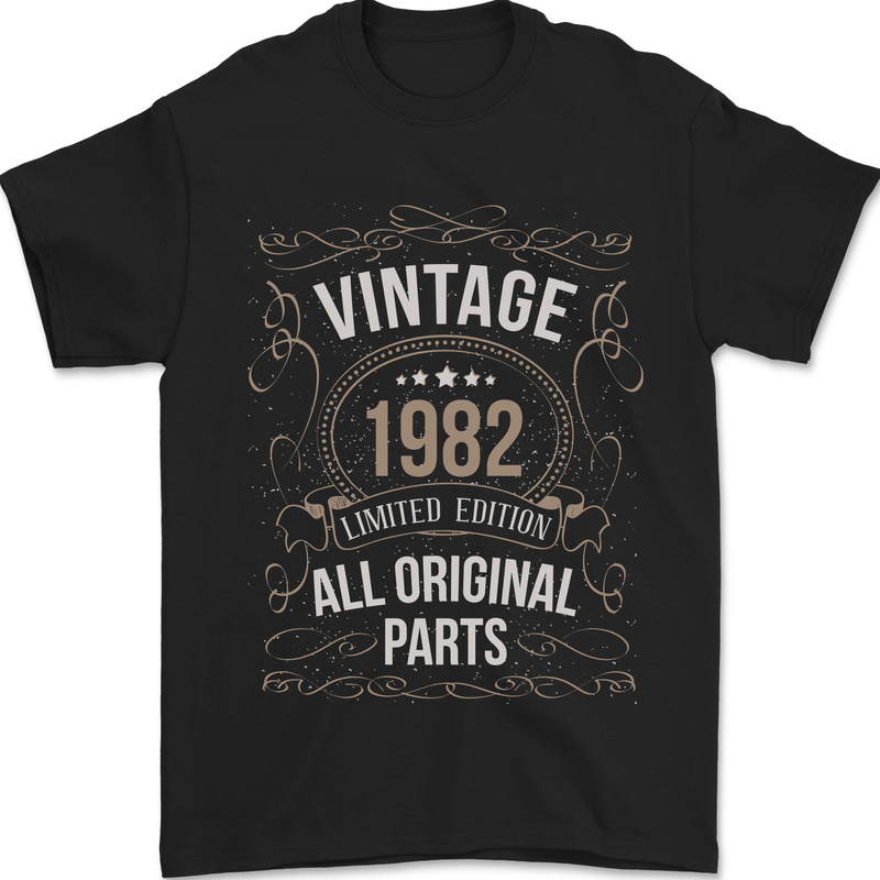 41st Birthday Limited Edition 1982 Mens T-Shirt 100% Cotton Black