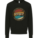 41st Birthday  Vintage Made In 1982 Mens Sweatshirt Jumper Black