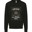 42nd Birthday Limited Edition 1981 Mens Sweatshirt Jumper Black