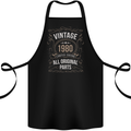 43rd Birthday Limited Edition 1980 Cotton Apron 100% Organic Black