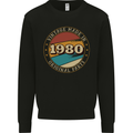 43rd Birthday  Vintage Made In 1980 Mens Sweatshirt Jumper Black