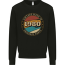 43rd Birthday  Vintage Made In 1980 Mens Sweatshirt Jumper Black