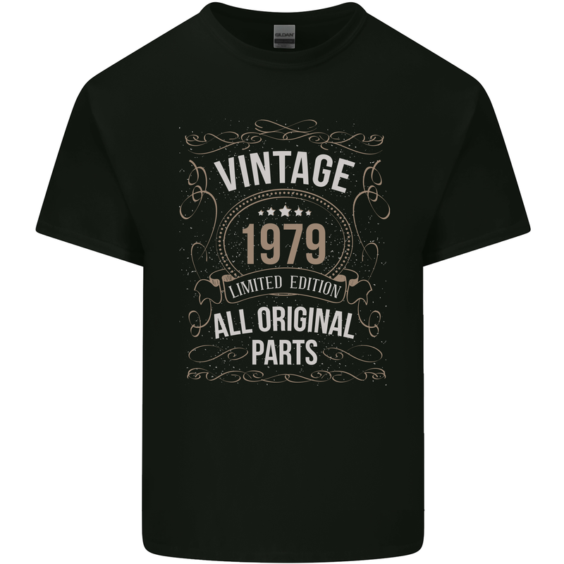 44th Birthday Limited Edition 1979 Mens Cotton T-Shirt Tee Top Black