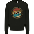 44th Birthday  Vintage Made In 1979 Mens Sweatshirt Jumper Black