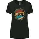 44th Birthday  Vintage Made In 1979 Womens Wider Cut T-Shirt Black