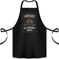 45th Birthday Limited Edition 1978 Cotton Apron 100% Organic Black