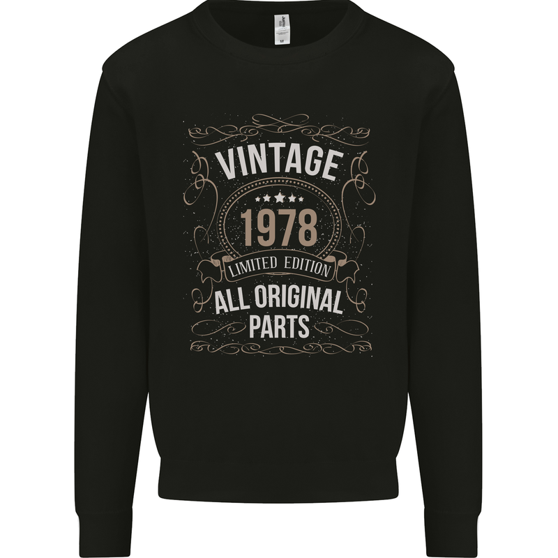 45th Birthday Limited Edition 1978 Mens Sweatshirt Jumper Black