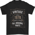 45th Birthday Limited Edition 1978 Mens T-Shirt 100% Cotton Black