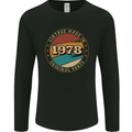 45th Birthday  Vintage Made In 1978 Mens Long Sleeve T-Shirt Black