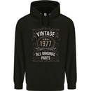 46th Birthday Limited Edition 1977 Mens 80% Cotton Hoodie Black