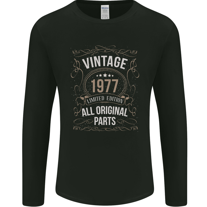 46th Birthday Limited Edition 1977 Mens Long Sleeve T-Shirt Black