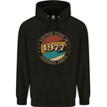 46th Birthday  Vintage Made In 1977 Mens 80% Cotton Hoodie Black