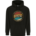 47th Birthday  Vintage Made In 1976 Mens 80% Cotton Hoodie Black