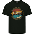 48th Birthday  Vintage Made In 1975 Mens Cotton T-Shirt Tee Top Black