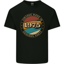48th Birthday  Vintage Made In 1975 Mens Cotton T-Shirt Tee Top Black