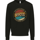 48th Birthday  Vintage Made In 1975 Mens Sweatshirt Jumper Black