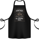 49th Birthday Limited Edition 1974 Cotton Apron 100% Organic Black