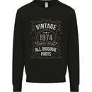 49th Birthday Limited Edition 1974 Mens Sweatshirt Jumper Black