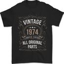 49th Birthday Limited Edition 1974 Mens T-Shirt 100% Cotton Black