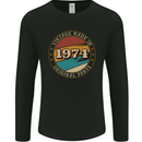 49th Birthday  Vintage Made In 1974 Mens Long Sleeve T-Shirt Black