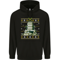 4X4 Off-Roading Christmas Tree Funny Xmas Childrens Kids Hoodie Black