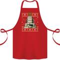 4X4 Off-Roading Christmas Tree Funny Xmas Cotton Apron 100% Organic Red