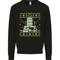 4X4 Off-Roading Christmas Tree Funny Xmas Kids Sweatshirt Jumper Black