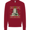 4X4 Off-Roading Christmas Tree Funny Xmas Kids Sweatshirt Jumper Red