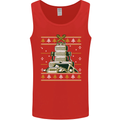 4X4 Off-Roading Christmas Tree Funny Xmas Mens Vest Tank Top Red
