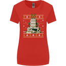 4X4 Off-Roading Christmas Tree Funny Xmas Womens Wider Cut T-Shirt Red