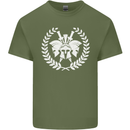 4 Sparta Helmets Training Gym Bodybuilding Mens Cotton T-Shirt Tee Top Military Green