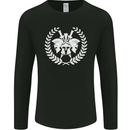 4 Sparta Helmets Training Gym Bodybuilding Mens Long Sleeve T-Shirt Black