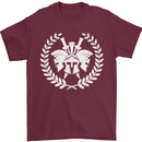 4 Sparta Helmets Training Gym Bodybuilding Mens T-Shirt 100% Cotton Maroon