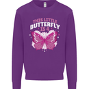 4 Year Old Birthday Butterfly 4th Kids Sweatshirt Jumper Purple